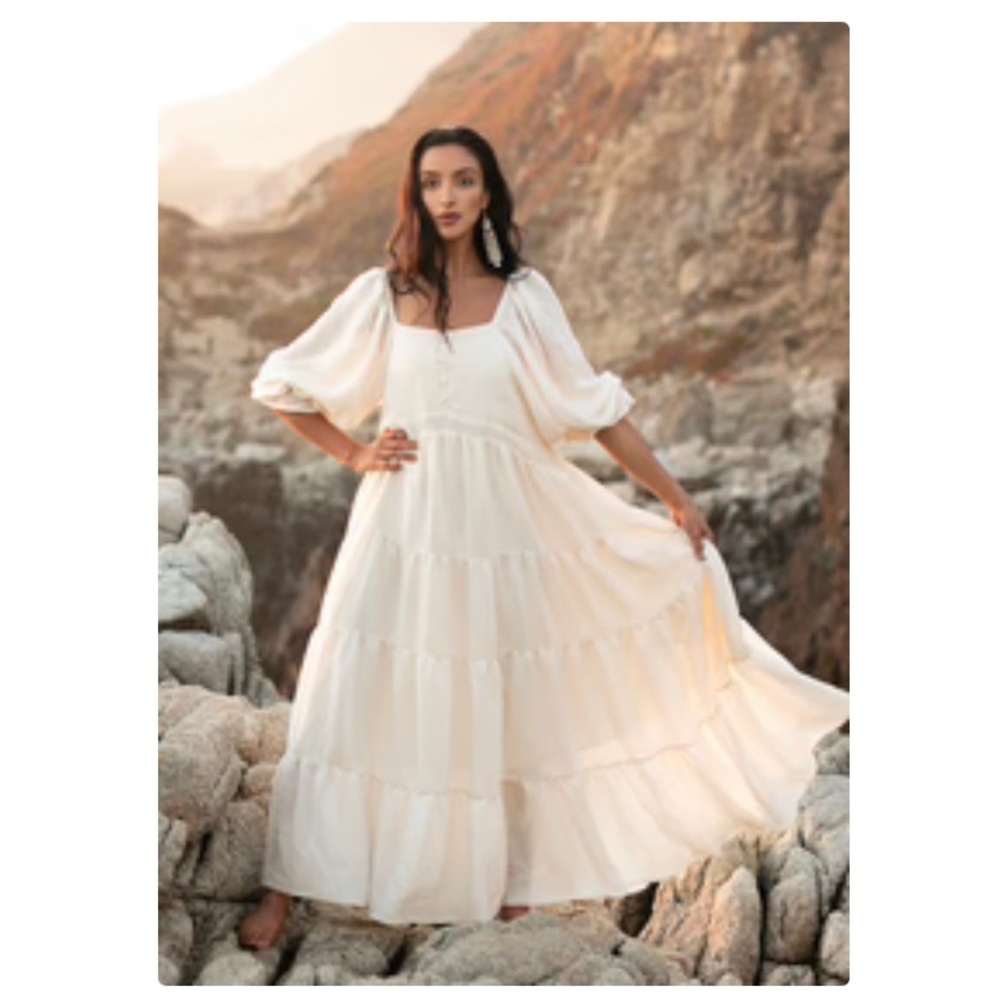 JOYFOLIE XXS CREAM DRESS